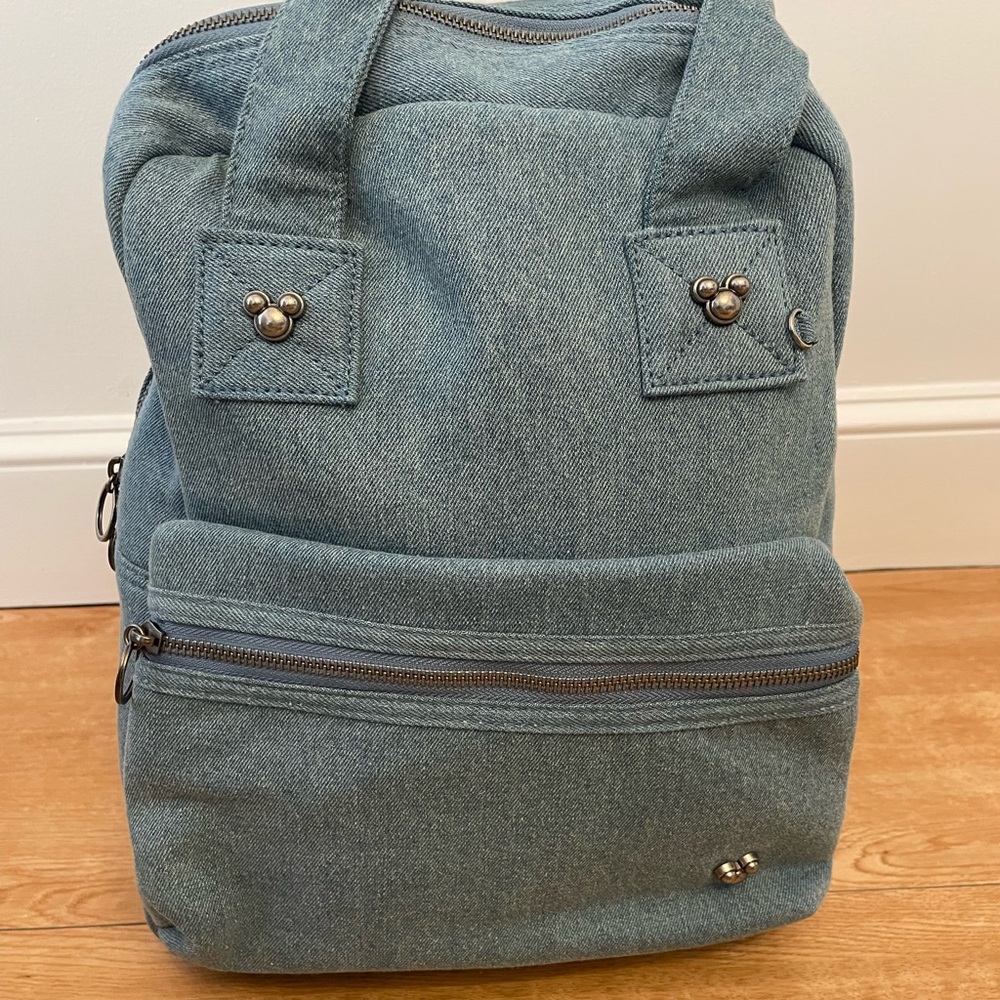 Disney demin backpack with Mickey accents